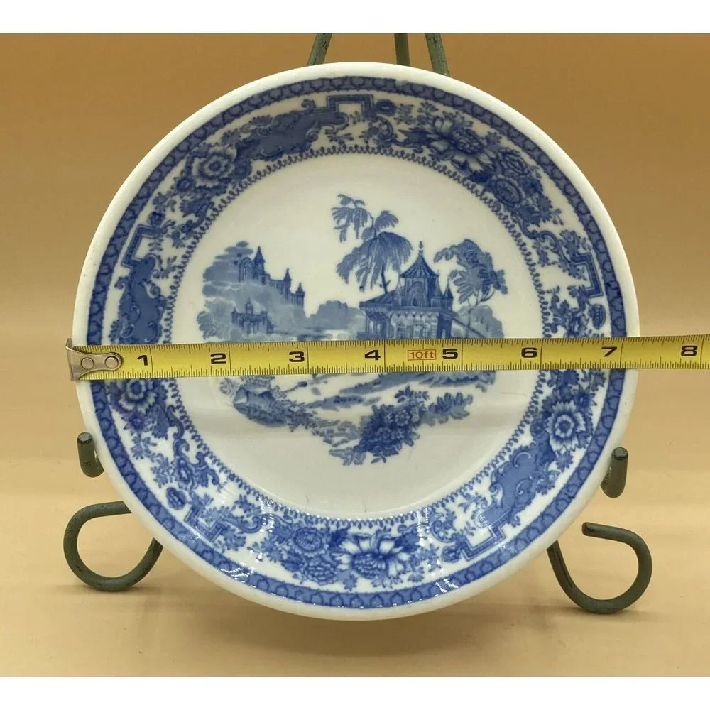 O.P. CO. Syracuse China Blue Willow Pattern 7 1/4” Bowl Blue White X9 1943